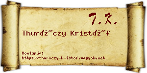 Thuróczy Kristóf névjegykártya